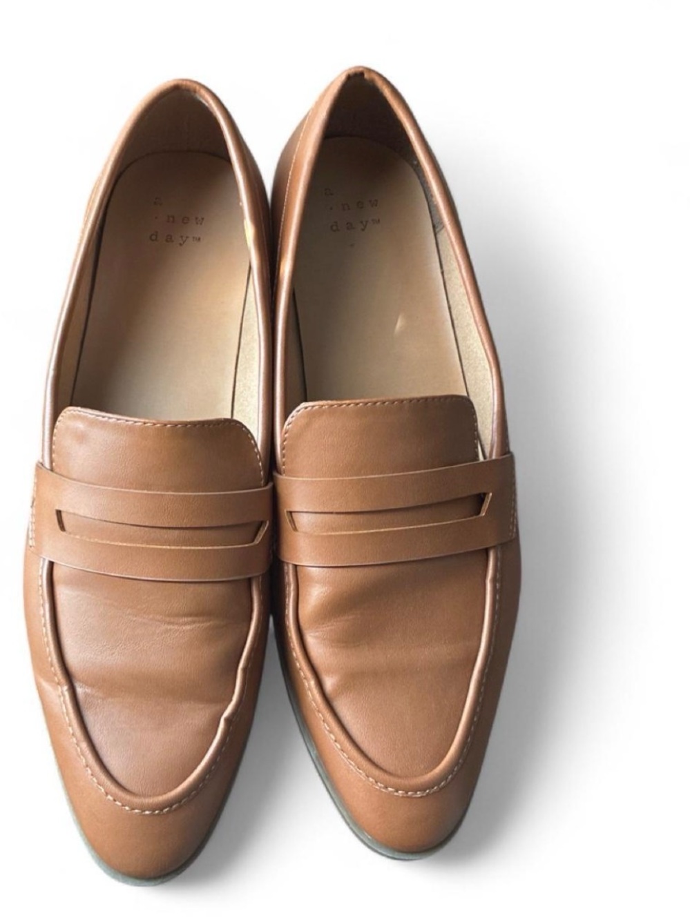 a new day Cognac Faux Leather Penny Loafers